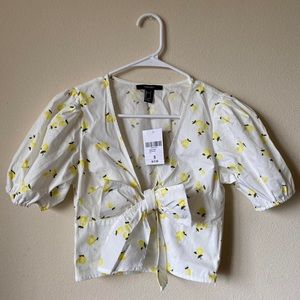 Lemon print blouse